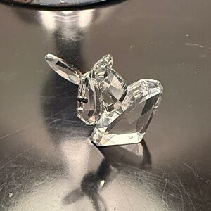 Swarovski glass animal figurine donkey (no tail)